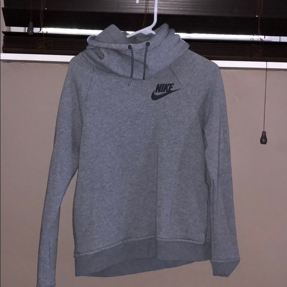 Gray Nike Cow Neck Hoodie